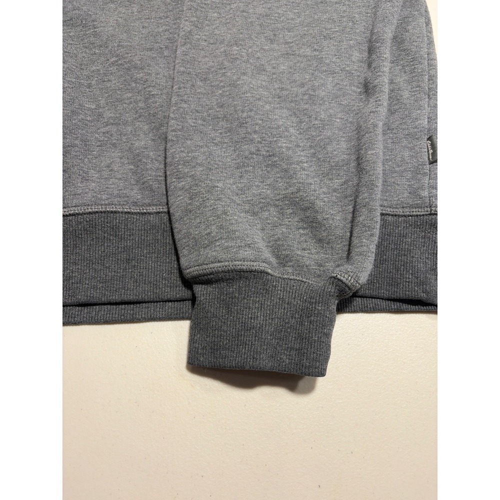 Eddie Bauer Mens Gray Crewneck Sweatshirt Fleece Lined Ribbed Trim Large - Picture 4 of 11